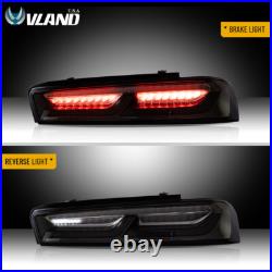 VLAND LED Tail Lights For 2016-2018 Chevy Camaro Rear Lamps withYellow Sequential