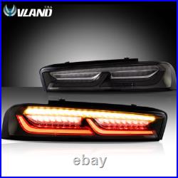 VLAND LED Tail Lights For 2016-2018 Chevy Camaro Rear Lamps withYellow Sequential