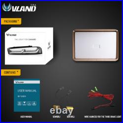 VLAND LED Tail Lights For 2016-2018 Chevy Camaro Rear Lamps withYellow Sequential