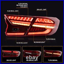 VLAND LED Tail Lights For 2018-2022 Honda Accord Sedan LED Red Rear Lights