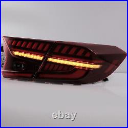 VLAND LED Tail Lights For 2018-2022 Honda Accord Sedan LED Red Rear Lights