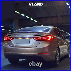 VLAND LED Tail Lights For Hyundai Elantra Sedan 2011-15 withSequential Turn Signal
