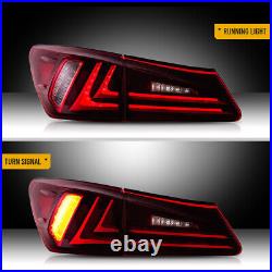 VLAND LED Tail Lights For Lexus IS250 IS350 ISF 2006-2013 RED A Pair Rear Lamps