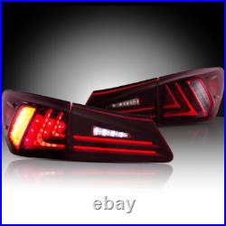 VLAND LED Tail Lights For Lexus IS250 IS350 ISF 2006-2013 RED A Pair Rear Lamps