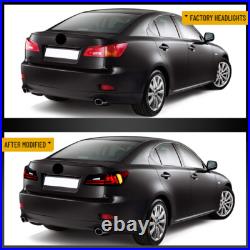 VLAND LED Tail Lights For Lexus IS250 IS350 ISF 2006-2013 RED A Pair Rear Lamps