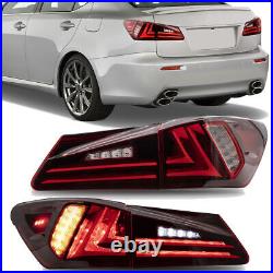 VLAND LED Tail Lights For Lexus IS250 IS350 ISF 2006-2013 Red Rear Lamps Pair