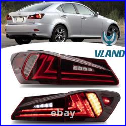 VLAND LED Tail Lights For Lexus IS250 IS350 ISF 2006-2013 Red Rear Lamps Pair US