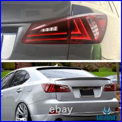 VLAND LED Tail Lights For Lexus IS250 IS350 ISF 2006-2013 Red Rear Lamps Pair US