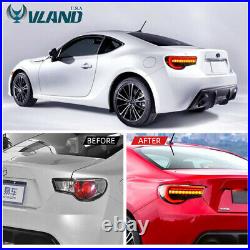 VLAND LED Tail Lights For Toyota 86 & Subaru BRZ & Scion FR-S Smoked Rear Lights