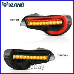 VLAND LED Tail Lights For Toyota 86 & Subaru BRZ & Scion FR-S Smoked Rear Lights