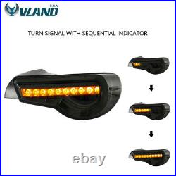 VLAND LED Tail Lights For Toyota 86 & Subaru BRZ & Scion FR-S Smoked Rear Lights