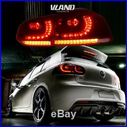 VLAND LED Tail Lights For VW GOLF MK6 GTI R 2010-2014 Cherry Red Rear Light