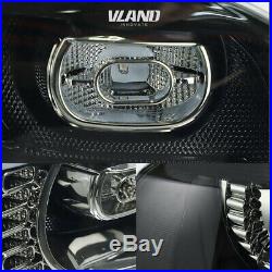VLAND LED Tail Lights For VW GOLF MK6 GTI R 2010-2014 Full Smoked Rear Light
