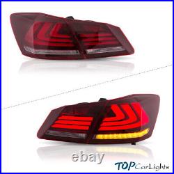 VLAND LED Tail Lights Red Rear Lamps For 2013-2015 Honda Accord 4 Door Sedan