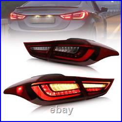 VLAND LED Tail Lights Set For 2011-15 Hyundai Elantra Sedan withSequential Signal