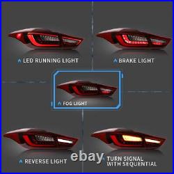 VLAND LED Tail Lights Set For 2011-15 Hyundai Elantra Sedan withSequential Signal