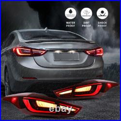 VLAND LED Tail Lights Set For 2011-15 Hyundai Elantra Sedan withSequential Signal