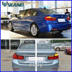 VLAND LED Tail Lights Smoked Fits For BMW 3 Series F30 2012-2015 LED Sequential