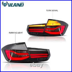 VLAND LED Tail Lights Smoked Fits For BMW 3 Series F30 2012-2015 LED Sequential