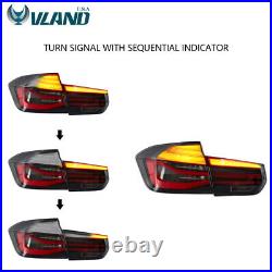 VLAND LED Tail Lights Smoked Fits For BMW 3 Series F30 2012-2015 LED Sequential