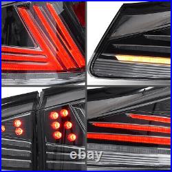 VLAND LED Tail Lights Smoked Fits Lexus IS250 IS350 ISF 2006-13 WithAnimation Pair