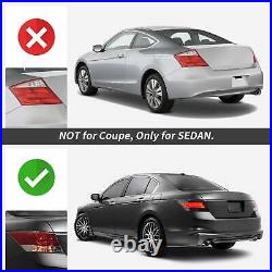 VLAND LED Tail Lights Smoked Lens Rear Lamp For 2008-2012 Honda Accord Sedan