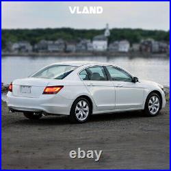 VLAND LED Tail Lights Smoked Lens Rear Lamp For 2008-2012 Honda Accord Sedan