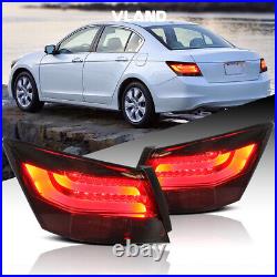 VLAND LED Tail Lights Smoked Lens Rear Lamp For 2008-2012 Honda Accord Sedan