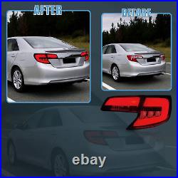 VLAND LED Tail Lights Smoked Rear Lamps Assembly For Toyota Camry 2012 2013 2014