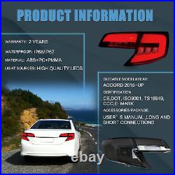 VLAND LED Tail Lights Smoked Rear Lamps Assembly For Toyota Camry 2012 2013 2014