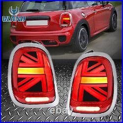 VLAND LED Tail lights Assembly for 2014-2021 BMW Mini Cooper F55 F56 F57 Chrome