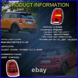 VLAND LED Tail lights Assembly for 2014-2021 BMW Mini Cooper F55 F56 F57 Chrome