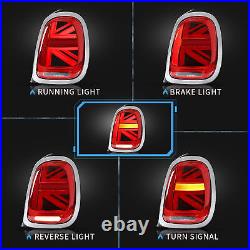 VLAND LED Tail lights Assembly for 2014-2021 BMW Mini Cooper F55 F56 F57 Chrome
