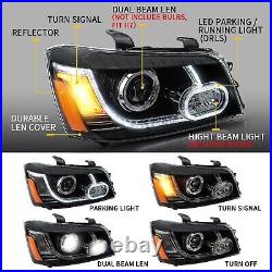 VLAND Led Headlights +Rear Tail Lights Lamps For Toyota Highlander SUV 2001-2007