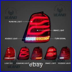 VLAND Led Headlights +Rear Tail Lights Lamps For Toyota Highlander SUV 2001-2007