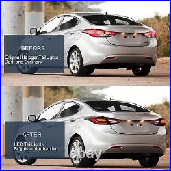 VLAND Led Rear Lamps For 2011-2015 Hyundai Elantra Sedan Coupe Tail Lights US