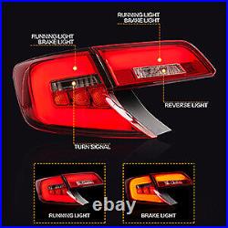 VLAND Pair LED Tail Lights Fit Toyota Camry 2012 2013 2014 Rear Lamps Assembly