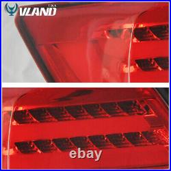 VLAND Pair LED Tail Lights for Honda Accord 2008-2012 LED Rear Lamps Red Lens