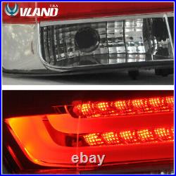 VLAND Pair LED Tail Lights for Honda Accord 2008-2012 LED Rear Lamps Red Lens