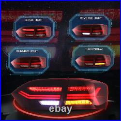 VLAND Pair RED LED Tail Lights Rear Lamps For 2011-2014 Volkswagen Jetta Mk6 L+R