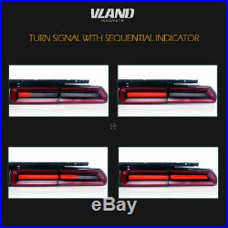 VLAND Pair Red LED Tail Lights For Dodge Challenger 2008-2014 LED Rear Lights