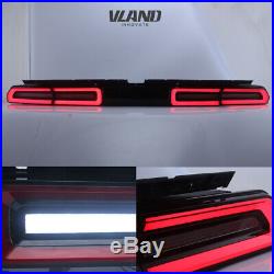 VLAND Pair Red LED Tail Lights For Dodge Challenger 2008-2014 LED Rear Lights