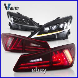VLAND Pair Red Tail Lights & Headlights Fit For Lexus IS250 IS350 ISF 2006-2012