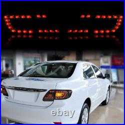 VLAND Pair Smoked LED Tail Lights For 2011-2013 Toyota Corolla Rear Brake Lamp