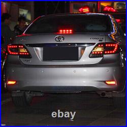 VLAND Pair Smoked LED Tail Lights For 2011-2013 Toyota Corolla Rear Brake Lamp