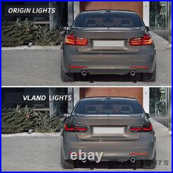 VLAND Pair Smoked LED Tail Lights For 2012-2018 BMW 3 Series F30 F35 F80 M3