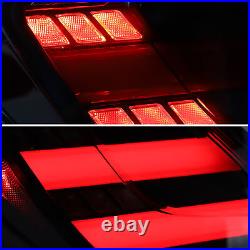 VLAND Pair Smoked LED Tail Lights For 2016-21 Honda Civic Hatchback Type R Lamps