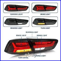 VLAND Pair Smoked LED Tail lights For 2008-2017 Mitsubishi Lancer EVO Rear Lamps