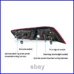 VLAND Pair Smoked LED Tail lights For 2008-2017 Mitsubishi Lancer EVO Rear Lamps
