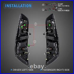 VLAND Pair Smoked LED Tail lights For 2008-2017 Mitsubishi Lancer EVO Rear Lamps